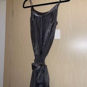 Nordstrom Charcoal Satin Dress